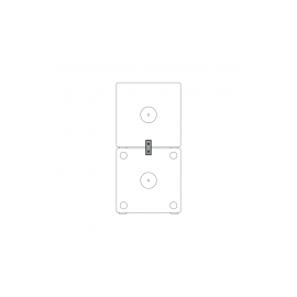 BRCKT 001 Supports court pour l'assemblage de deux ES1.0 ou ES1.5 (quatre pièces dans un paquet)